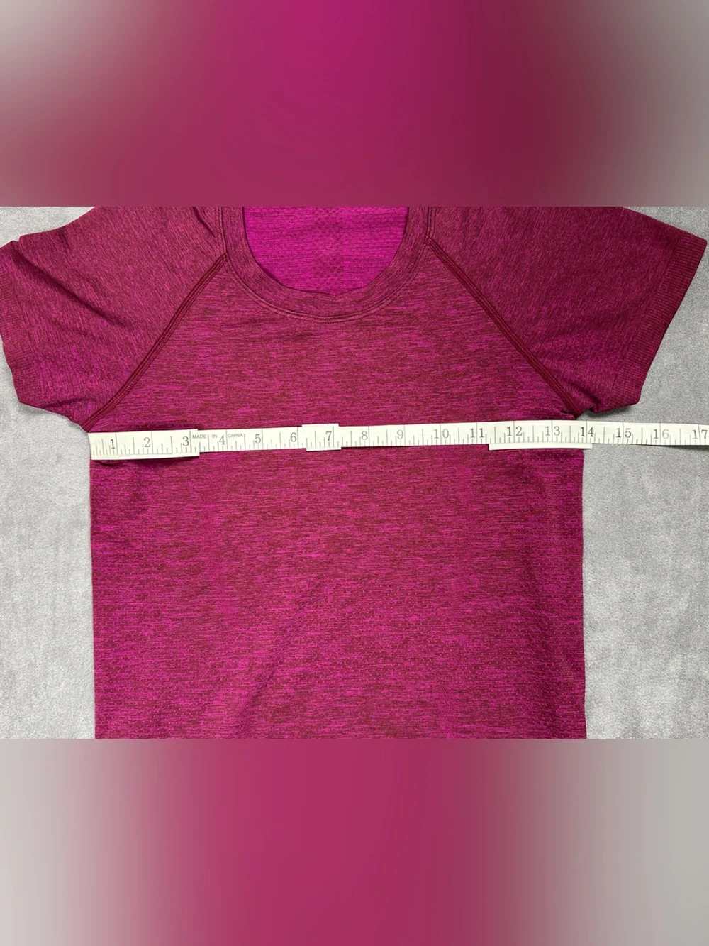 Lululemon Swiftly Tech Short Sleeve 2.0 Heathered Berry Maroon Size 4
